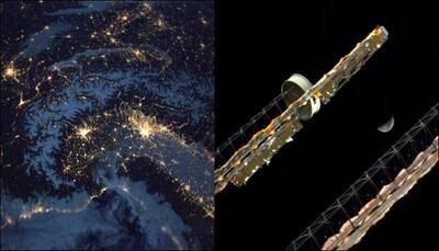 ISS astronaut Thomas Pesquet's lens captures the beauty of lit-up cities and a reclusive moon!