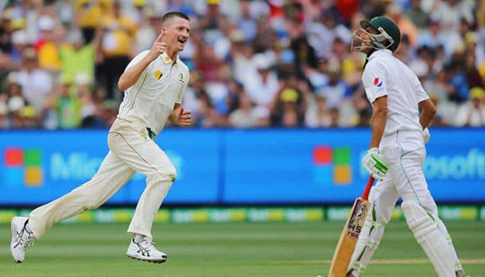 Jackson Bird gets Australia rolling but rain halts play at MCG on Day 1; Pakistan 142/4