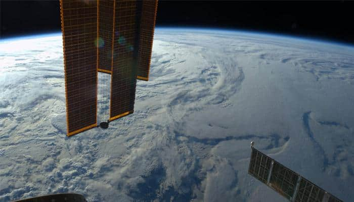 Northern hemisphere looks like a snow globe from space station! 