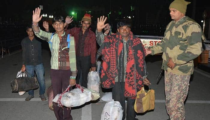 Freed from Pak jail, 220 Indian fishermen crosses over into India to reunite with their anxious families