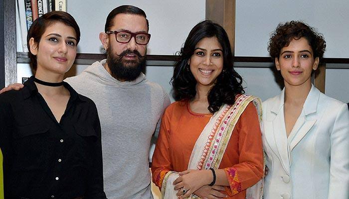 Star cast of Dangal Aamir Khan, Sakshi Tanwar, Fatima Sana Shaikh and Sanya Malhotra
