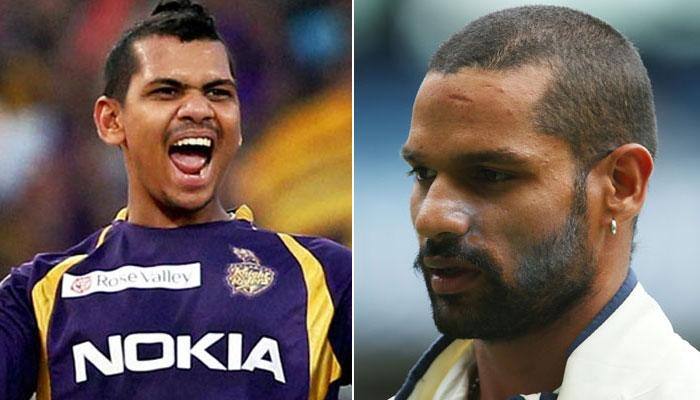 Sunil Narine opens batting, and Shikhar Dhawan becomes victim — VIDEOS INSIDE