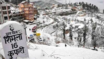 Mild snow near Shimla hills triggers tourist rush