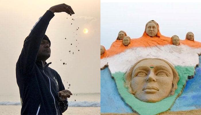 Bengaluru mass molestation case: Sudarsan Pattnaik urges men to respect women with his new sand art