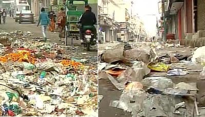 Delhi sanitation workers on strike again, garbage piles up on roads