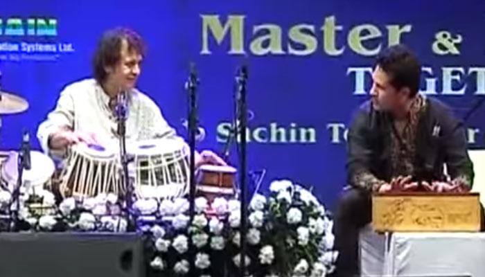 WATCH: Sachin Tendulkar, Zakir Hussain&#039;s superb &#039;jugalbandi&#039; is winning the internet