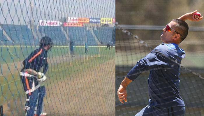 WATCH: After quitting captaincy, MS Dhoni takes role of a fast bowler in net sessions