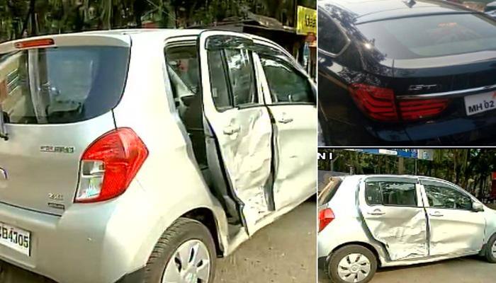 Shiv Sena&#039;s youth wing chief Aaditya Thackeray&#039;s BMW collides with another car in Mumbai - PICS