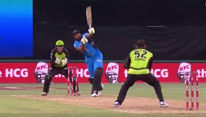 WATCH: Kieron Pollard's incredible one-handed six demoralises Fawad Ahmed