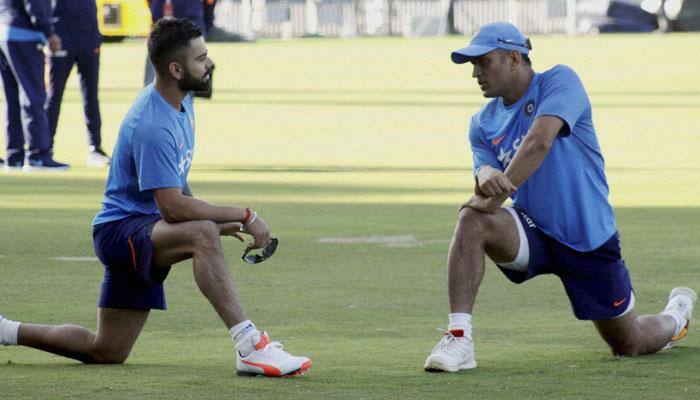 Which is your favourite: Virat Kohli&#039;s jab or MS Dhoni&#039;s helicopter shot — VIDEO