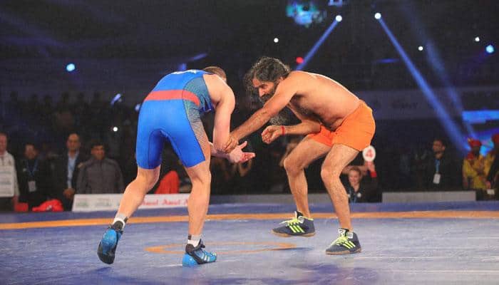 PWL: Baba Ramdev beats Andrey Stadnik to avenge Sushil Kumar&#039;s Beijing Olympics defeat — WATCH