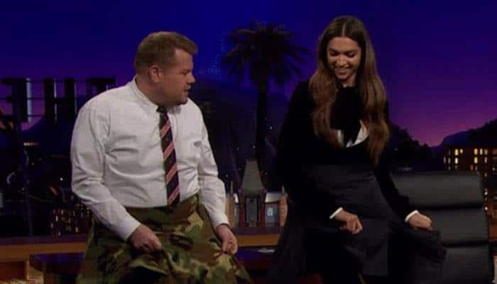 Deepika Padukone teaches James Corden the Lungi dance – WATCH super fun video