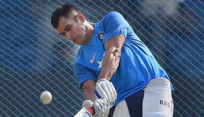 MS Dhoni clean bowled by Agnibesh Paul during practice session at Eden Gardens
