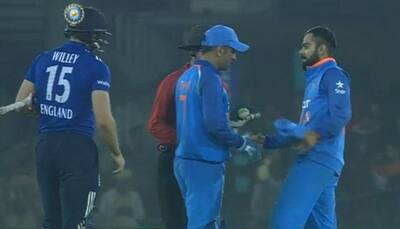 WATCH: MS Dhoni signs match ball for Virat Kohli as memento for winning England series