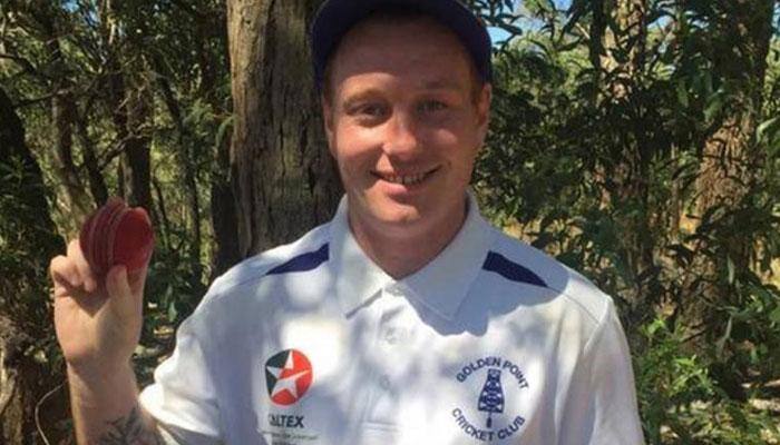 Six deliveries, six wickets: Australian club cricketer Aled Carey bowls the perfect over