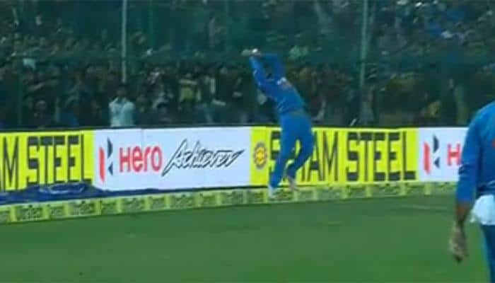 WATCH: Suresh Raina saves four runs with incredible fielding effort during 1st ODI between India-England