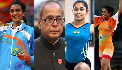 President Pranab Mukherjee lauds PV Sindhu, Sakshi Malik, Dipa Karmakar's performances at Rio Olympics
