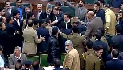Jammu and Kashmir Assembly adjourned after clashes, injury to marshal