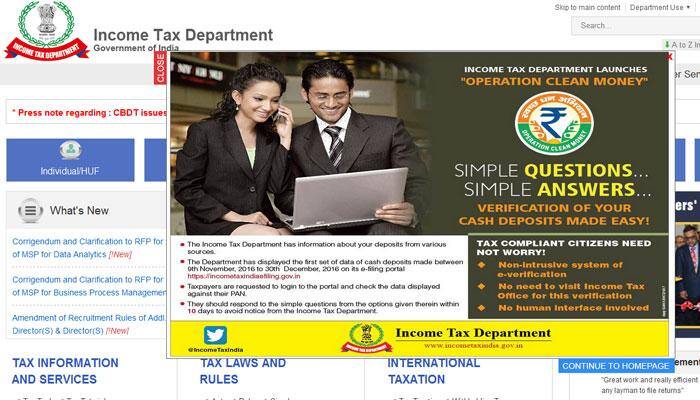I-T dept asks taxpayers to e-verify deposits post demonetisation