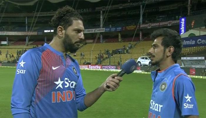WATCH: Yuvraj Singh turns reporter to interview Yuzvendra Chahal after his record six-wicket haul vs England WATCH: Yuvraj Singh turns reporter to interview Yuzvendra Chahal after his record six-wicket haul vs England