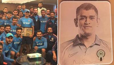 Indian cricket team felicitates 'inspirational' Mahendra Singh Dhoni in style — WATCH