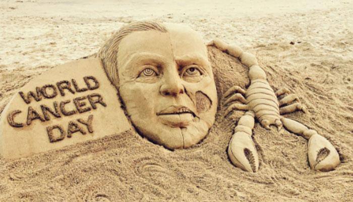 World Cancer Day: Sudarsan Pattnaik brings out the pain of cancer patients in his latest sand art tribute!