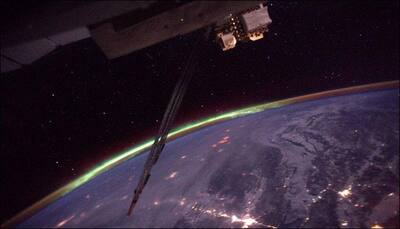 ISS astronaut Thomas Pesquet spots his first aurora in space; shares enchanting image!