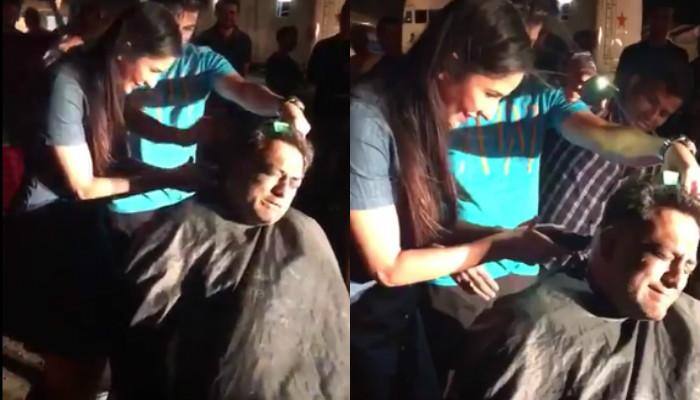 Katrina Kaif chopping off Anurag Basu&#039;s hair is the coolest thing you will WATCH today