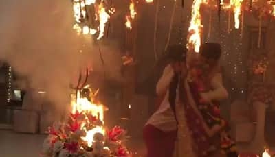 Fire on 'Beyhadh' sets: Kushal Tandon saves Jennifer Winget's life – Watch