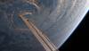 Storm at dusk looks like space station's solar arrays, stirring the clouds! ISS astronaut shares the pic