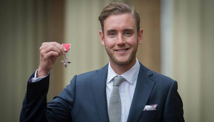 England pacer Stuart Broad receives MBE from Prince Charles; undergoes Test captaincy interview