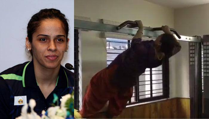 WATCH: Saina Nehwal&#039;s mother&#039;s work out session in gym will give you fitness goals