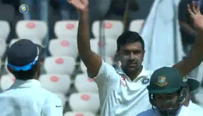 WATCH: R Ashwin&#039;s send-off to Bangladesh skipper Mushfiqur Rahim on Day 5 of one-off Test