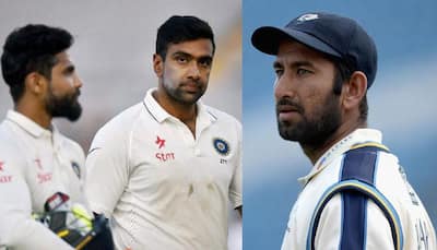 R Ashwin, Ravindra Jadeja bundle Bangladesh to give Chetewshwar Pujara a wedding anniversary present