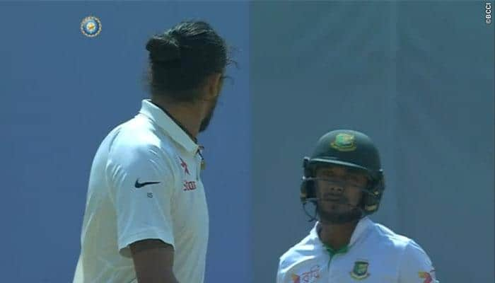 WATCH: When Ishant Sharma asked a &#039;staring&#039; Sabbir Rahman to focus on his batting during one-off Test