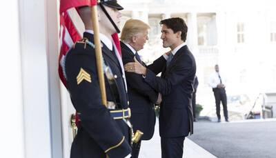 Donald Trump hosts Canadian PM Justin Trudeau for tricky trade, immigration talks