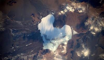 This heart shaped lake looks enchanting from space station! 