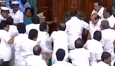 Chaos reigns in Tamil Nadu Assembly, DMK MLAs heckle Speaker P Dhanapal: Watch video