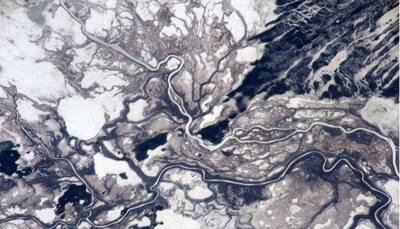 Icy Canada looks like marble as seen from space station!