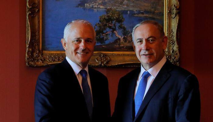 Australian PM Malcolm Turnbull criticises UN as Israeli PM Benjamin Netanyahu arrives for state visit