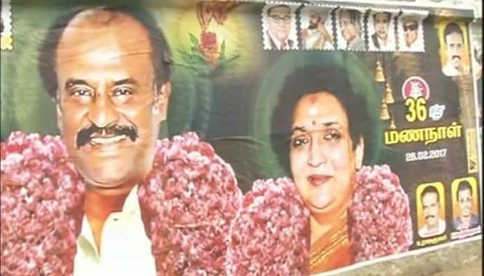 Rajinikanth&#039;s 36th wedding anniversary: Fans throng outside his Chennai residence - See pics