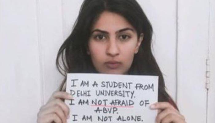 Did AISF&#039;s &#039;goon&#039; threaten martyr&#039;s daughter Gurmehar Kaur with rape?