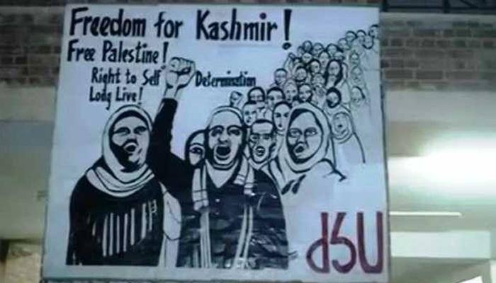 'Freedom for Kashmir' poster surfaces on Jawaharlal Nehru University campus, removed