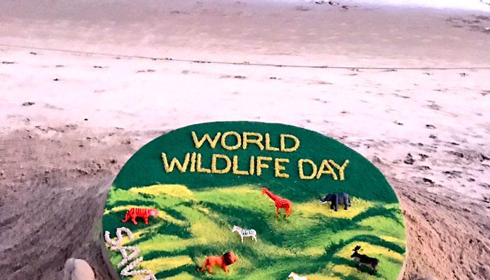 World Wildlife Day: Sudarsan Pattnaik urges people to protect wildlife in his sand art tribute World Wildlife Day: Sudarsan Pattnaik urges people to protect wildlife in his sand art tribute
