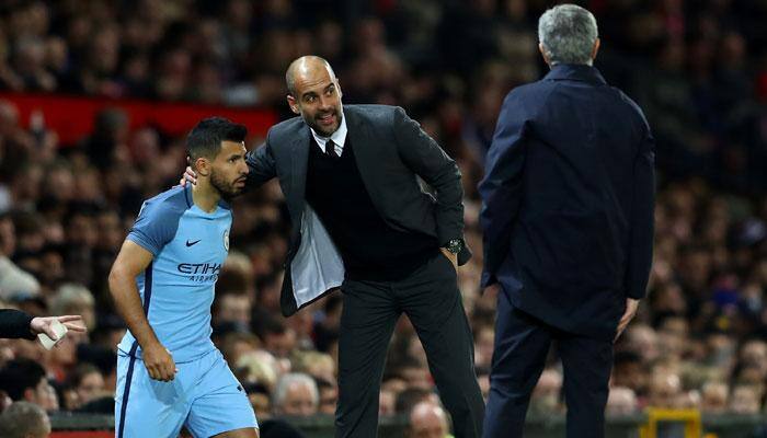 Manchester City boss Pep Guardiola says striker Sergio Aguero is 'happy' at football club