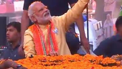 PM Narendra Modi holds roadshow in Varanasi - Watch video