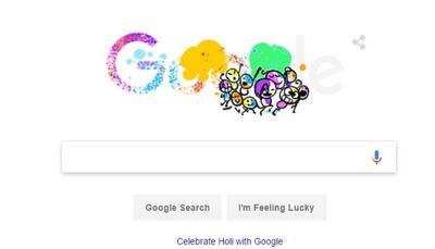 'Flash mob' colours Google's Holi Doodle