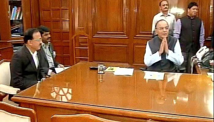 Union Finance Minister Arun Jaitley takes charge of Defence Ministry