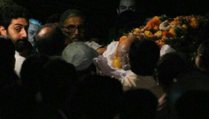 Amitabh, Abhishek attend funeral of Aishwarya Rai Bachchan’s father Krishnaraj Rai - See pics