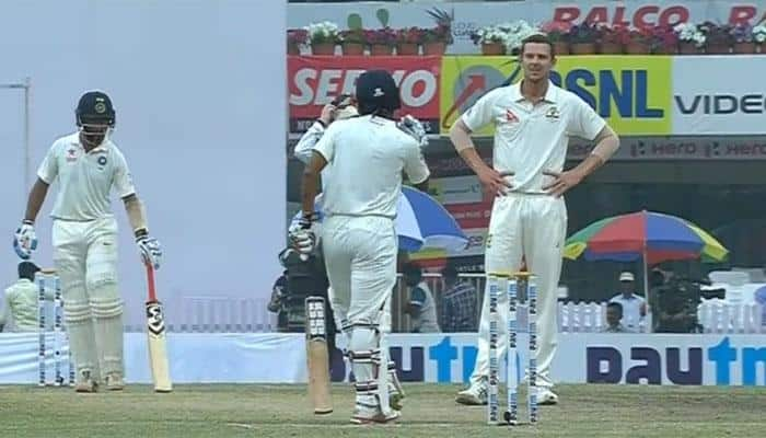 WATCH: Wriddhiman Saha silences Josh Hazlewood as India deflate Aussie spirits in Ranchi